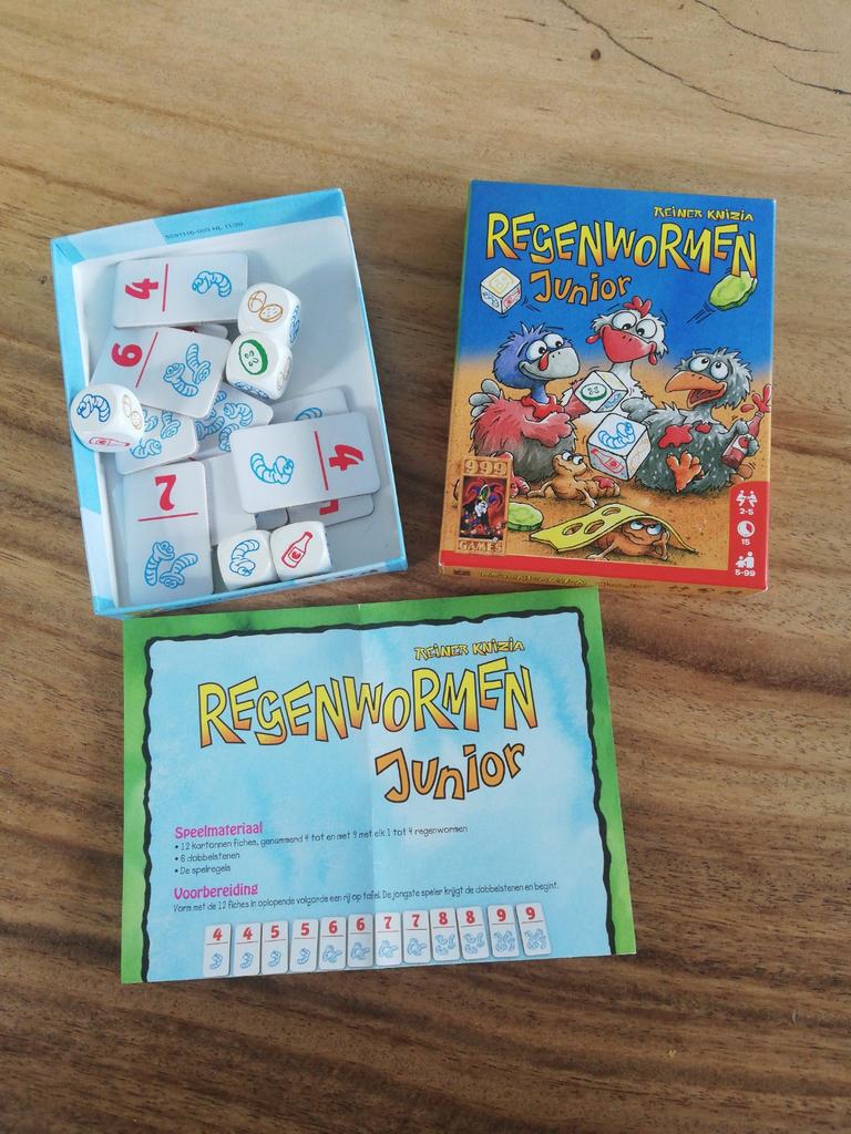 Regenwormen junior, legspel, Een of twee spelers, Ophalen of Verzenden, Zo goed als nieuw