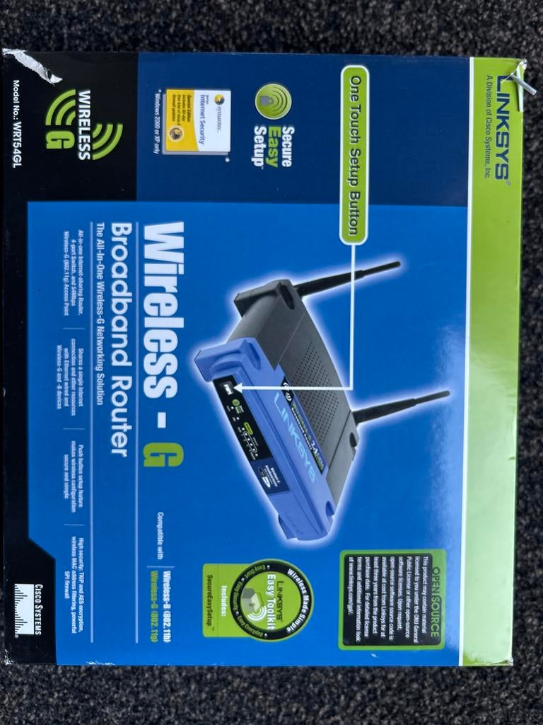 Linksys WRT54GL Wireless-G Breedband Router, Computers en Software, Ophalen of Verzenden, Gebruikt, Router