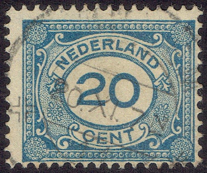 Nederland 1922, cijfer, type Vürtheim, 20 cent., Postzegels en Munten, Postzegels | Nederland, Verzenden, T/m 1940, Gestempeld