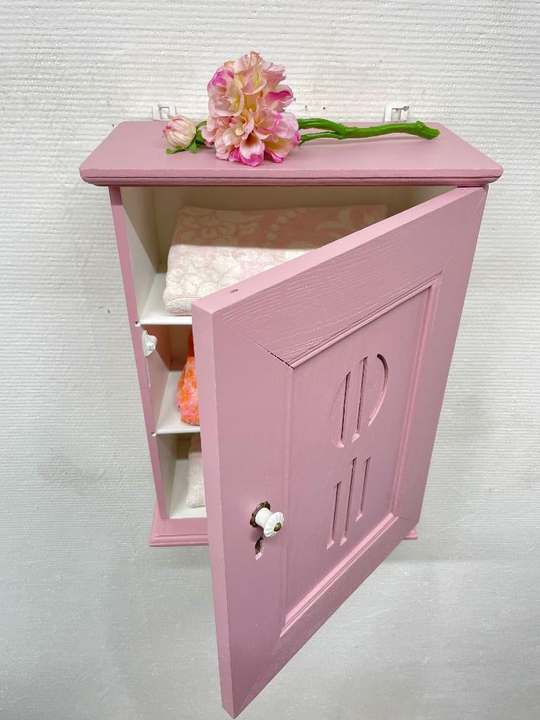 Leuk vintage wandkastje hangkastje, Ophalen of Verzenden, Gebruikt