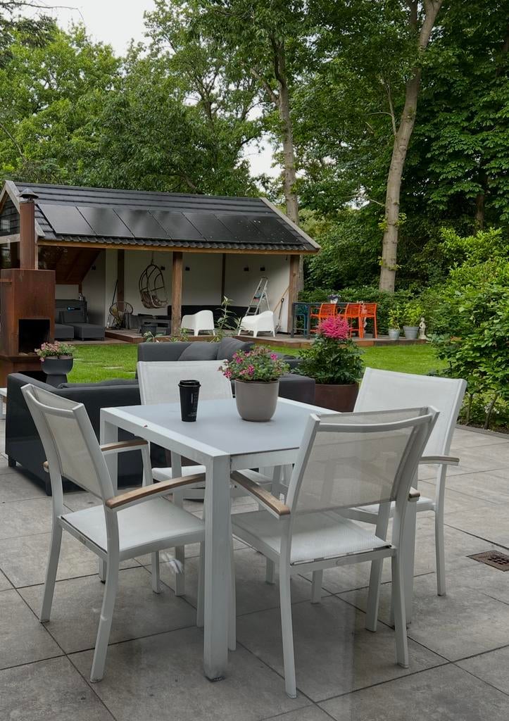 Tuinset, Ophalen, 4 zitplaatsen, Gebruikt, Aluminium