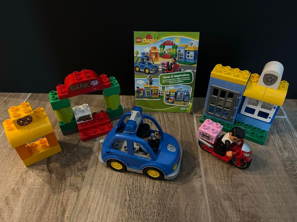LEGO Duplo Politie Achtervolging 10532 met instructies, Kinderen en Baby's, Speelgoed | Duplo en Lego, Zo goed als nieuw, Duplo