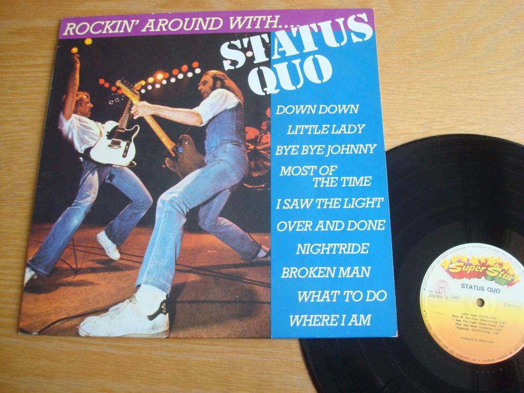 Lp Status Quo Rockin'around with, Ophalen of Verzenden, Zo goed als nieuw, 12 inch, Poprock