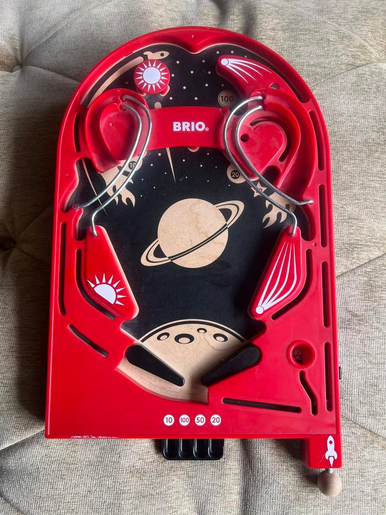 Vintage Flipperkast Tafelmodel Hout en Kunstof uit Zweden., Overige merken, Mechanisch, Ophalen of Verzenden, Zo goed als nieuw