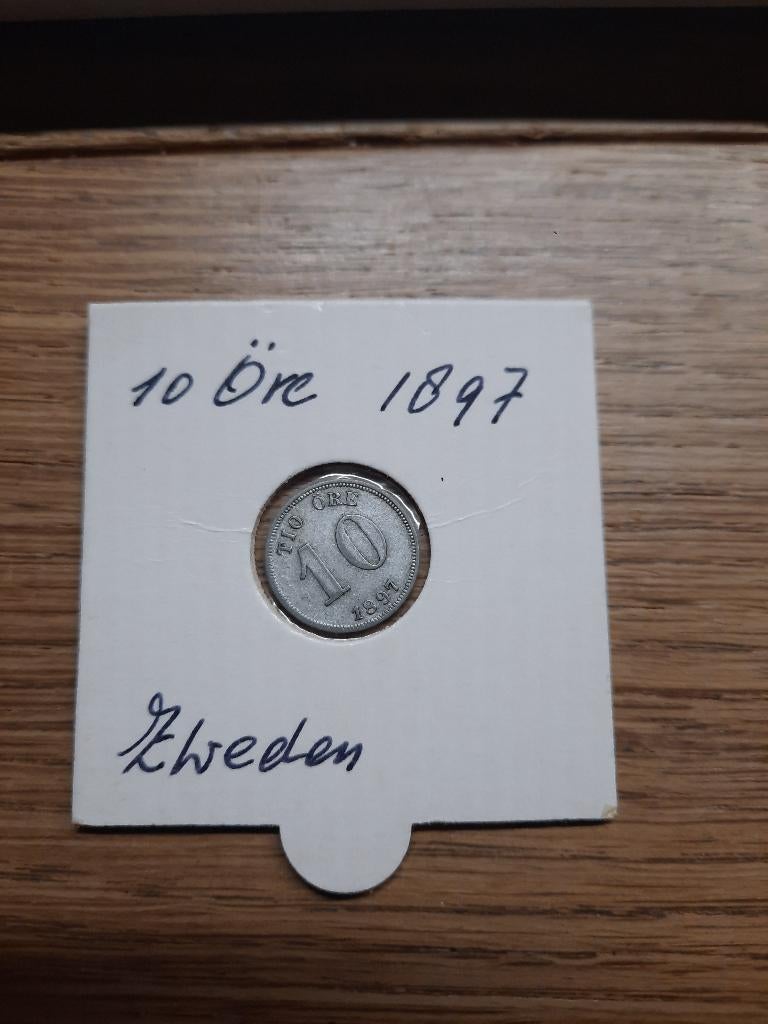 Zweden 10 Ore 1897, Ophalen of Verzenden, Overige landen