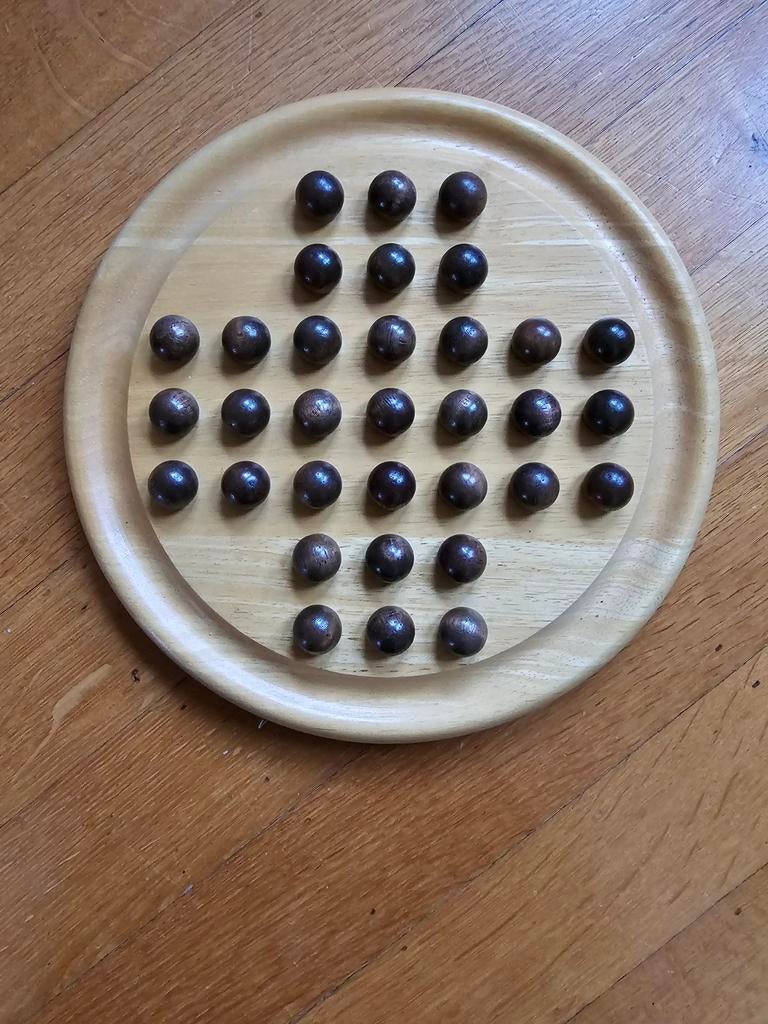 houten spel solitaire, Een of twee spelers, Ophalen of Verzenden, Zo goed als nieuw