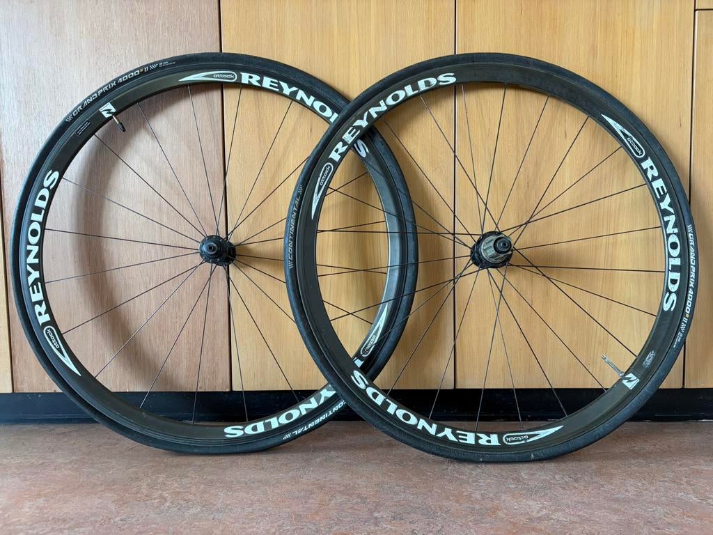 Reynolds Attack carbon wielset 32 mm 1400 gram, Gebruikt, Racefiets, Reynolds, Ophalen