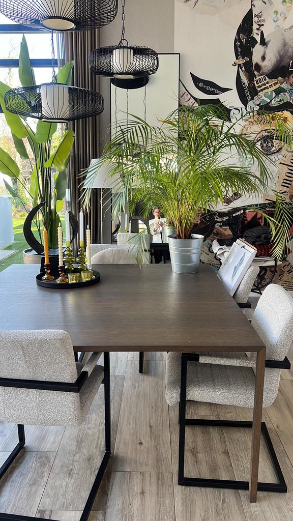 Supertoffe designtafel, merk Minotti, donkerhout! 1.50x1.50, Ophalen of Verzenden, Zo goed als nieuw, Vierkant, 50 tot 100 cm