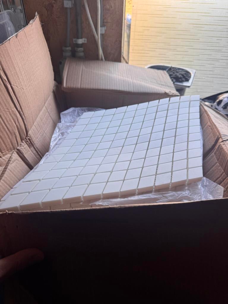 Mosaic diamond dolomiti white mozaiektegels 3 dozen, Doe-het-zelf en Verbouw, Tegels, Ophalen, Nieuw, Minder dan 20 cm, Minder dan 5 m²