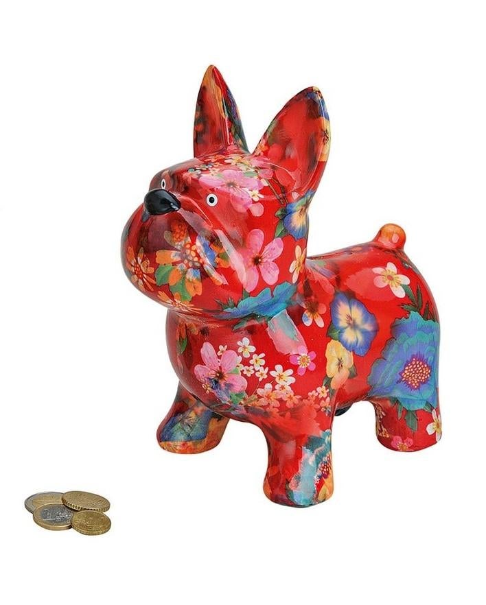 Spaarpot hond keramiek - franse bulldog - boston terriër, Steen, Aardewerk of Keramiek, Kwastje-over-Kastje, Nieuw, Ophalen of Verzenden