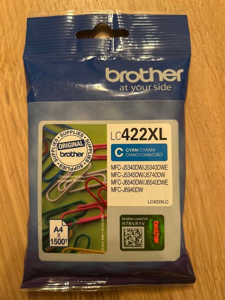 Originele Brother LC422XL Cyaan Cartridge - Nieuw, Ophalen of Verzenden, Nieuw, Cartridge