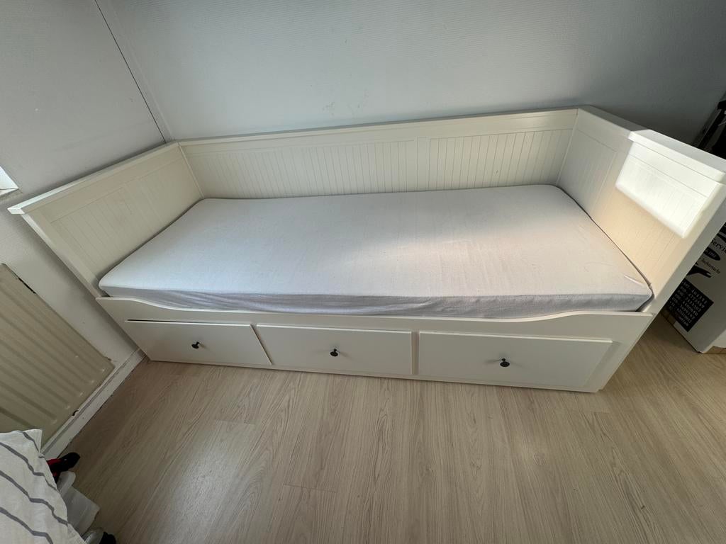 IKEA Hemnes Bedbank met 3 lades - Wit, Ophalen, Gebruikt, Eenpersoons, Wit