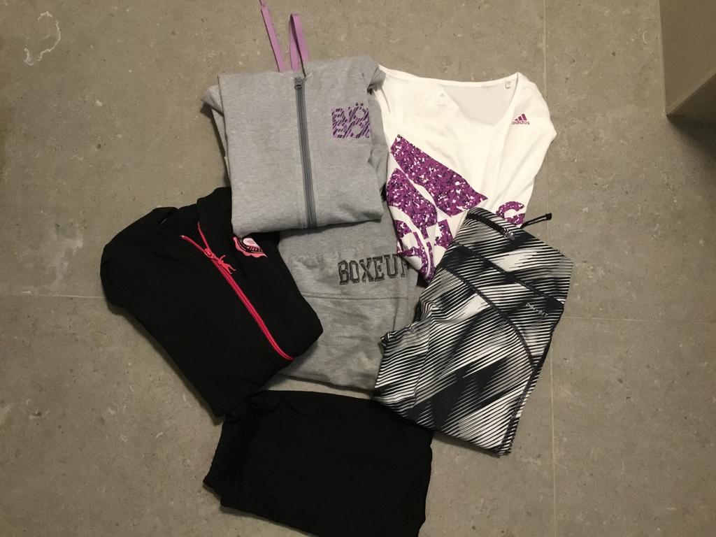 6 stuks sportkleding S allemaal merk ( zie omschrijving), Ophalen, Verschillende merken, Overige kleuren, Overige typen