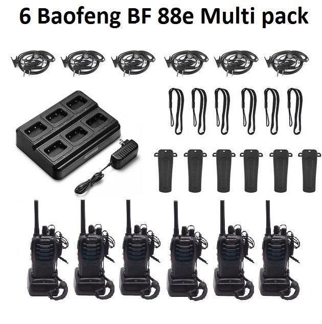 Baofeng BF 88e 6 pack portofoon multi laad station | NIEUW, Met broekklem, Verzenden, Nieuw, Portofoon of Walkie-talkie