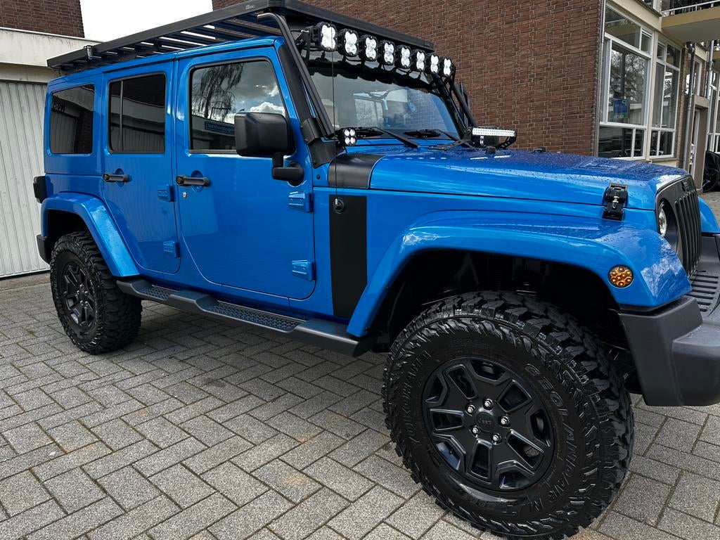 Jeep Wrangler 2016 Blauw, Automaat, 450 kg, Zwart, Blauw