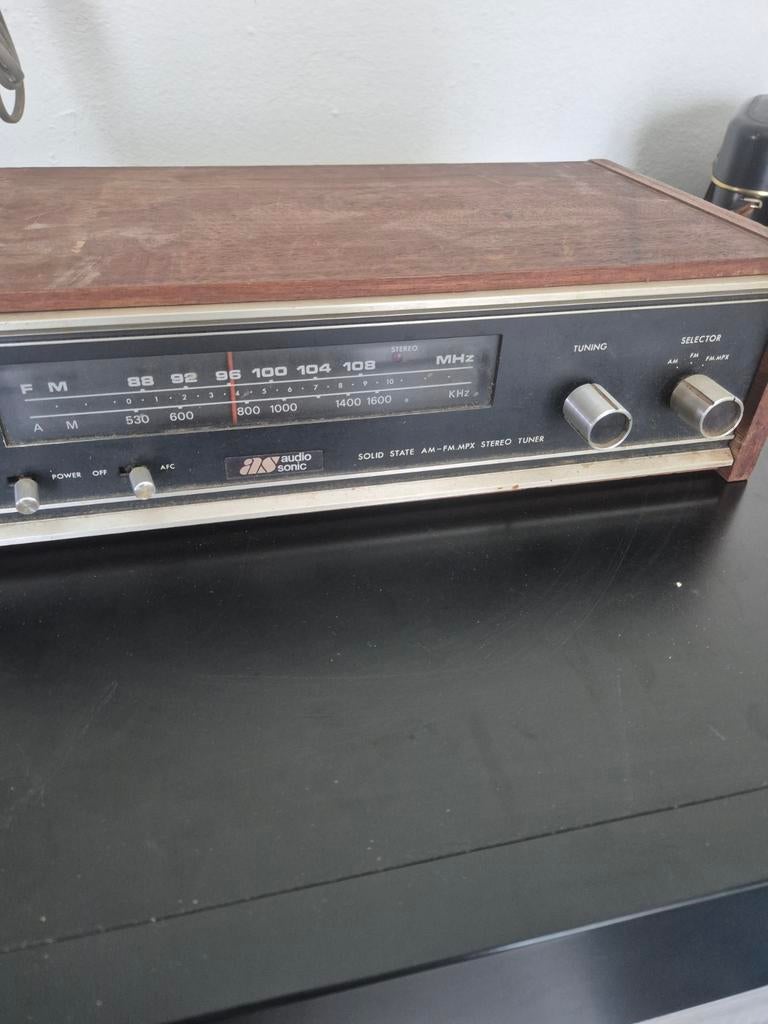 Audiosonic TU-101 AM-FM MPX stereo tuner jaren 70, Ophalen of Verzenden