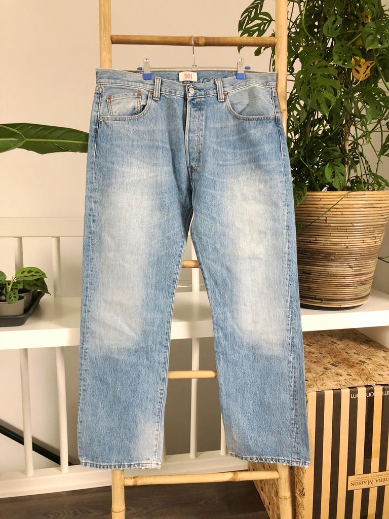 Levi's 501 Jeans - Lichtblauw - W38 W32, Ophalen of Verzenden, Gedragen, Blauw, W33 - W34 (confectie 48/50)