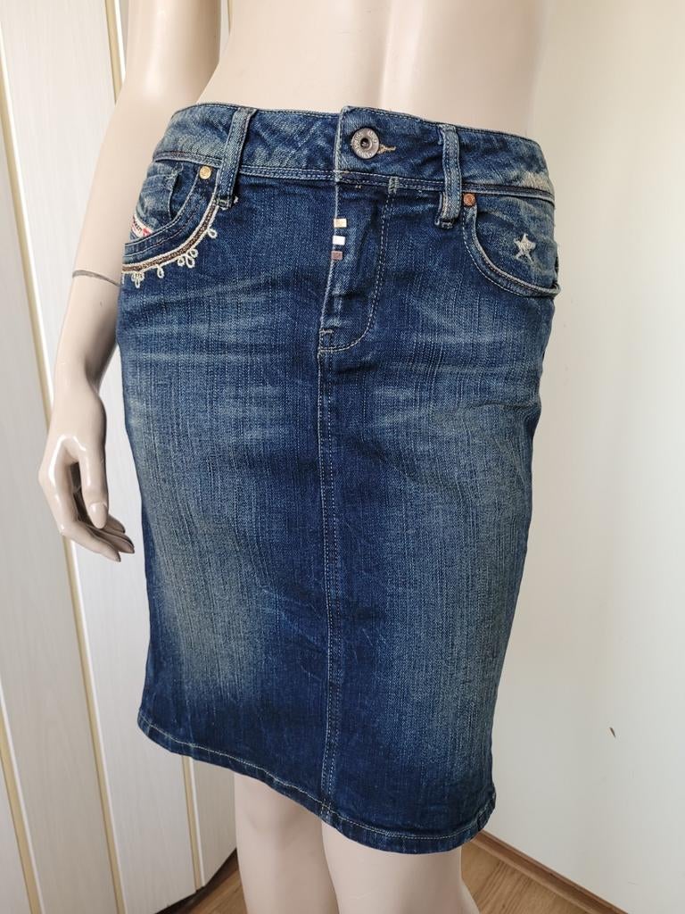 Diesel rok maat 38 - denim, Maat 38/40 (M), Blauw, Ophalen of Verzenden, Zo goed als nieuw