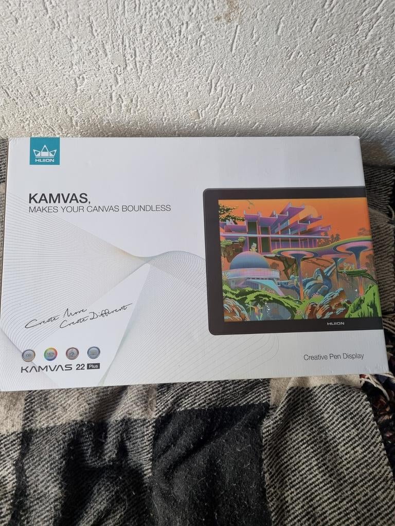 Huion Kamvas 22 Plus & Huion Toetsenbord - Zo goed als nieuw, Computers en Software, Tekentablets, Ophalen, Multi-touch, Zo goed als nieuw