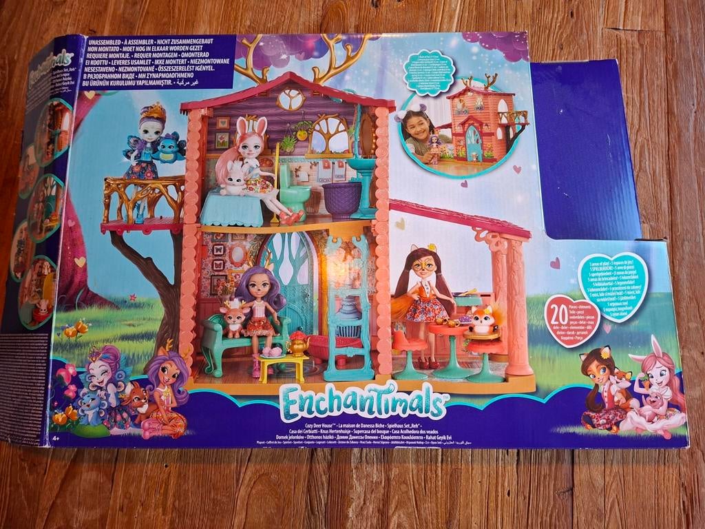 Enchantimals huis met 3 poppetjes, Kinderen en Baby's, Speelgoed | Poppenhuizen, Ophalen of Verzenden, Poppenhuis