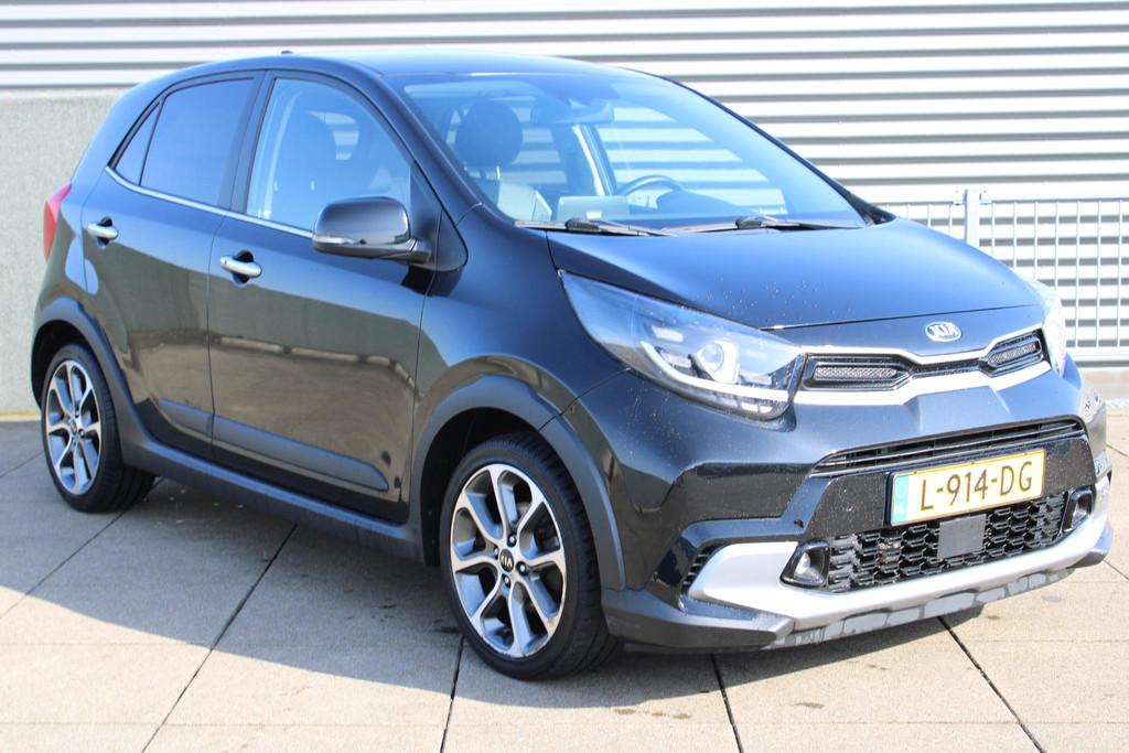 Kia Picanto 1.0 T-GDi X-Line 5-persoons TURBO 100PK Stuur+ S, Auto's, Kia, 101 pk, Gebruikt, Zwart, Origineel Nederlands