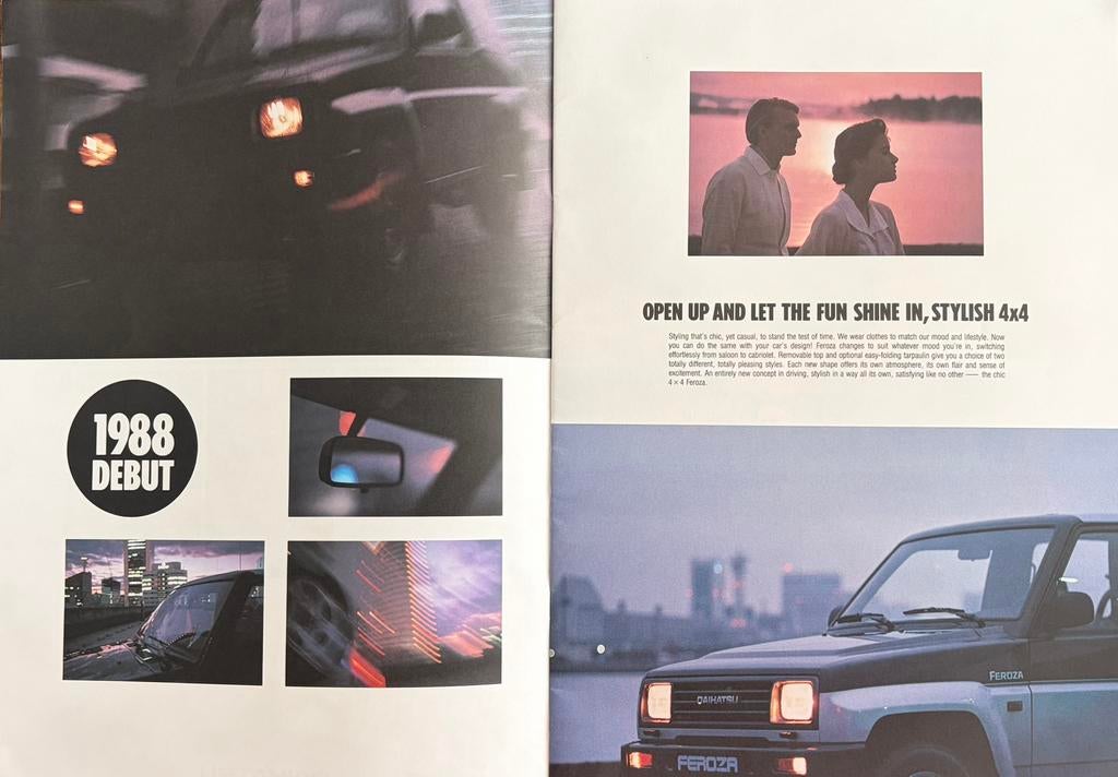 DAIHATSU  4x4 Feroza  1989 16 pag. tekst Eng. 26 / 36 cm., Ophalen of Verzenden, Zo goed als nieuw