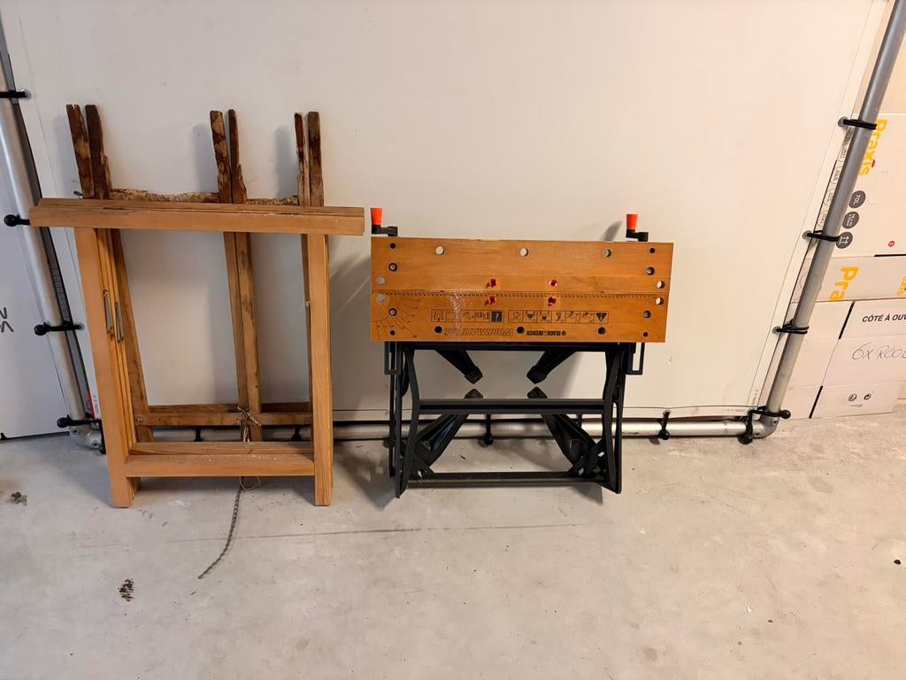 Schragen 3 stuks inklapbare werkbank, Ophalen of Verzenden, Zo goed als nieuw