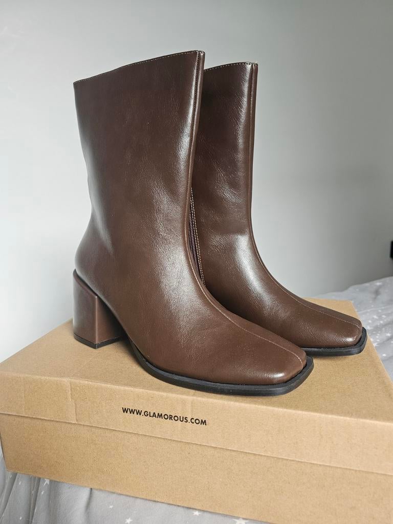 Glamorous Bruine Enkellaarzen - Maat 40, Bruin, Lage of Enkellaarzen, Nieuw, Ophalen of Verzenden