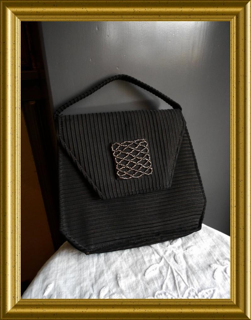 Vintage zwart tasje, Ophalen of Verzenden