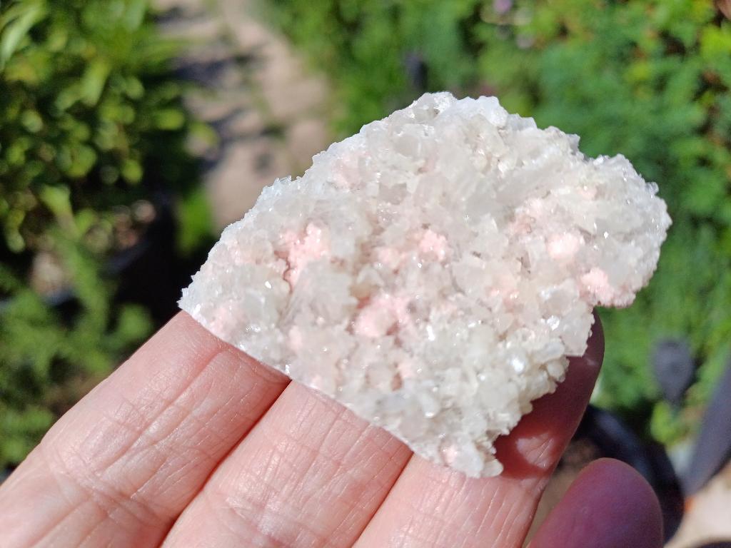 RB553 Rhodochrosiet Kwarts Androvo mijn Bulgarije #collectie, Ophalen of Verzenden, Mineraal