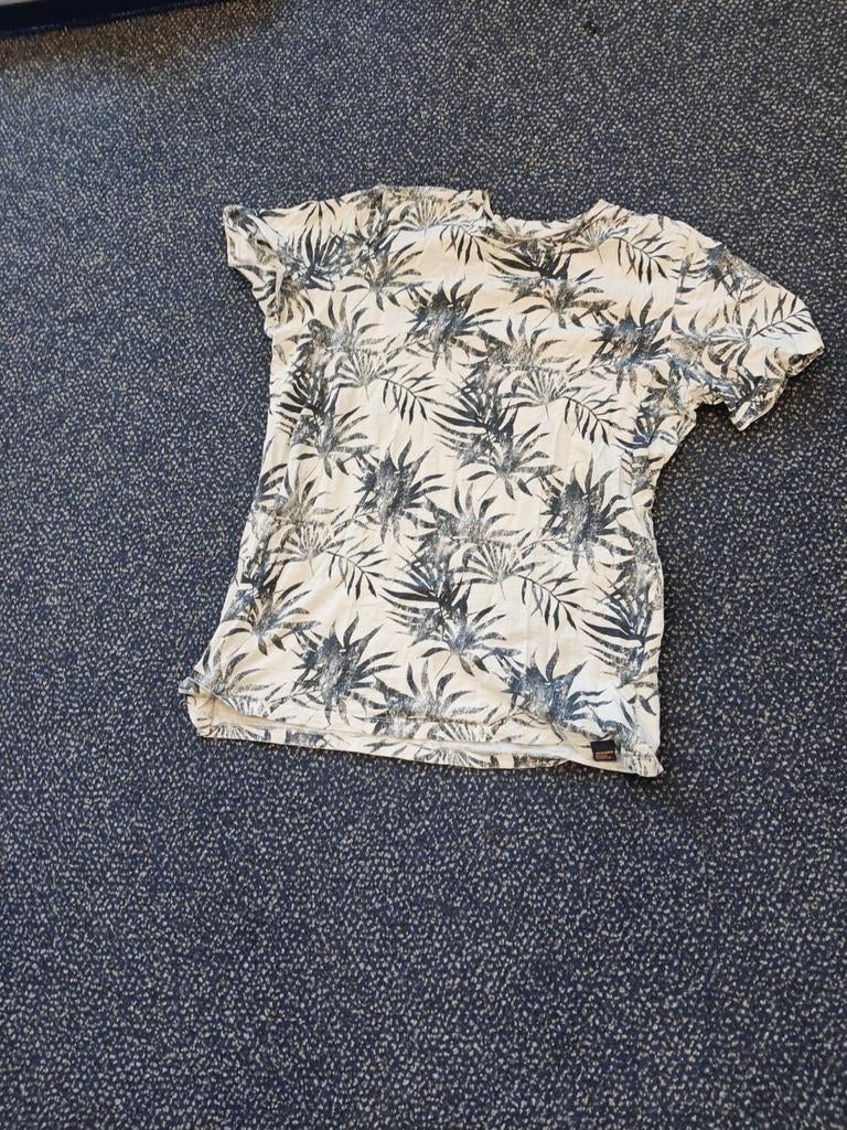Jack & Jones T-shirt met bladprint - Maat XL, Kleding | Heren, T-shirts, Ophalen, Wit, Maat 56/58 (XL), Gedragen