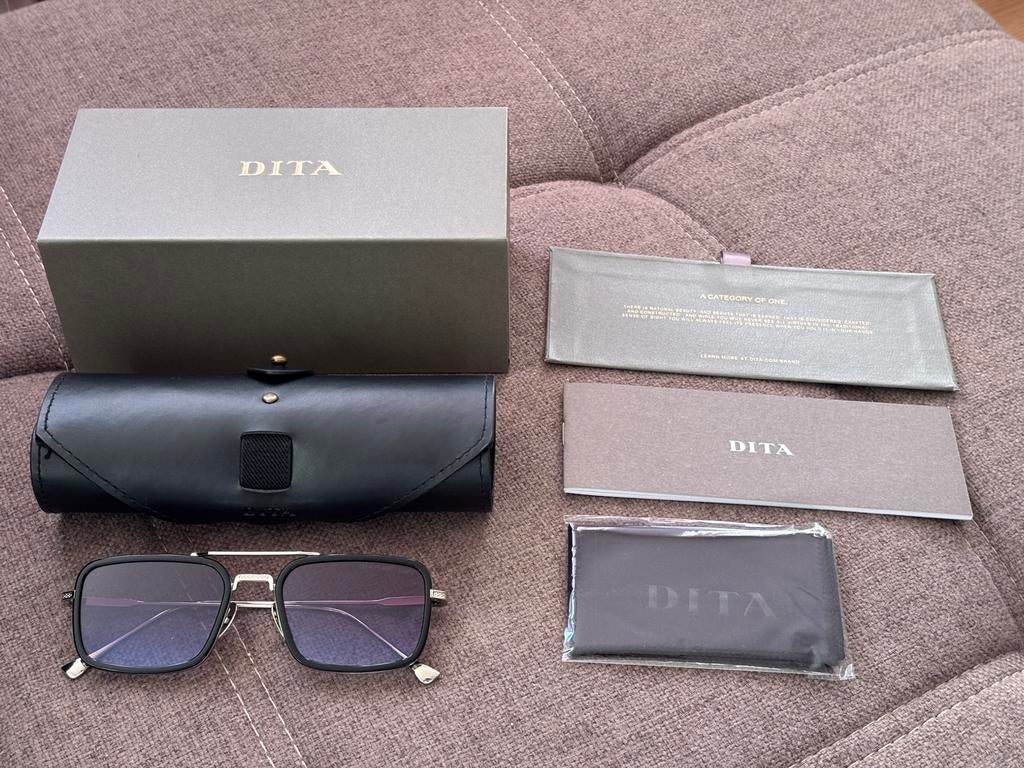 Dita Flight Eight Black/Silver, Overige merken, Zonnebril, Zwart, Nieuw