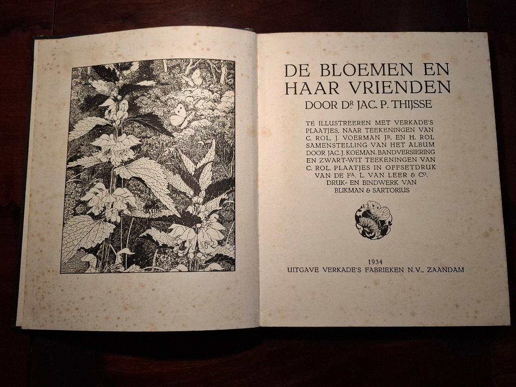 Plaatjesalbum Verkade - De bloemen en haar vrienden (1934), Boeken, Prentenboeken en Plaatjesalbums, Ophalen of Verzenden, Gelezen