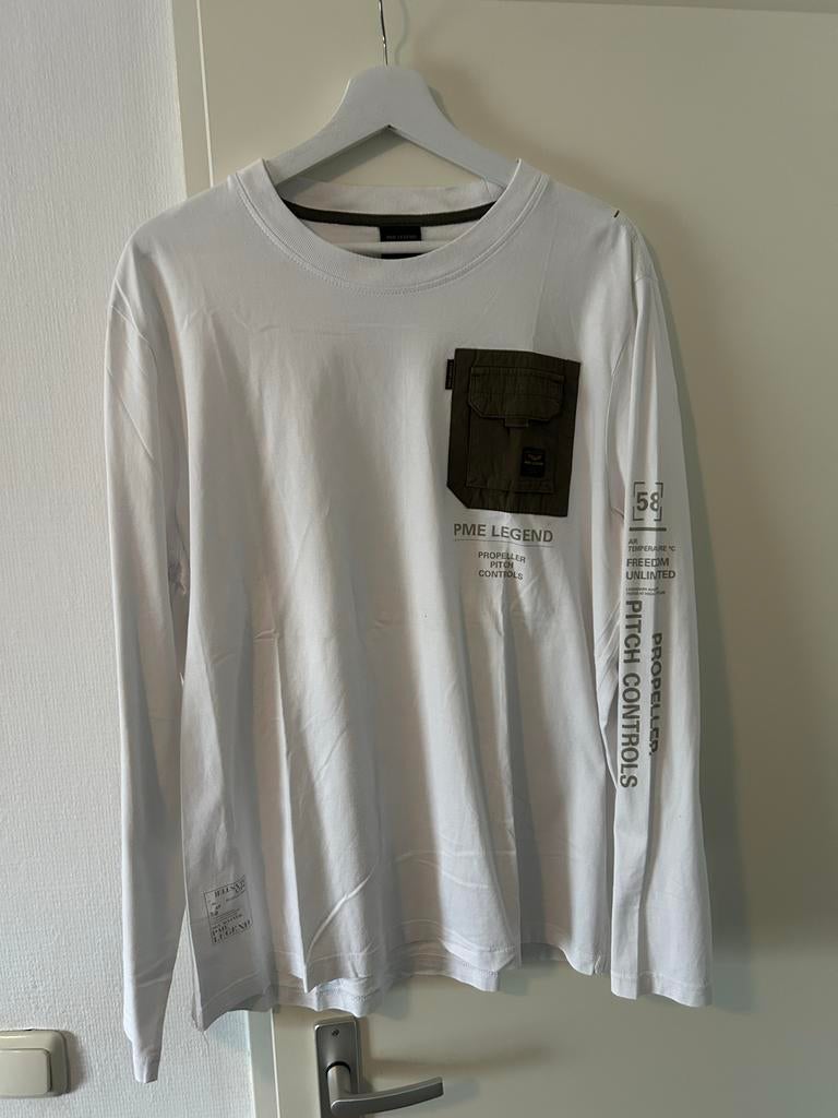 Pme longsleeve wit XXL, Ophalen of Verzenden, Zo goed als nieuw, Overige maten, Wit
