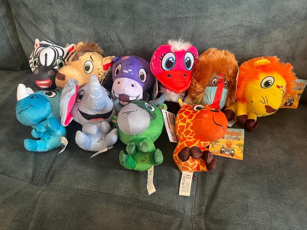 Lidl Mini Safari Compleet Set - 10 Knuffels, Lidl, Ophalen of Verzenden
