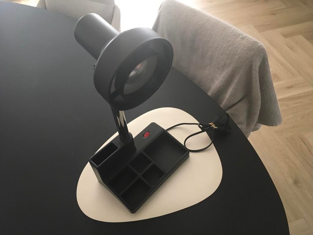 Vintage Hema bureaulamp jaren '80 - Zwart retro design, Ophalen of Verzenden