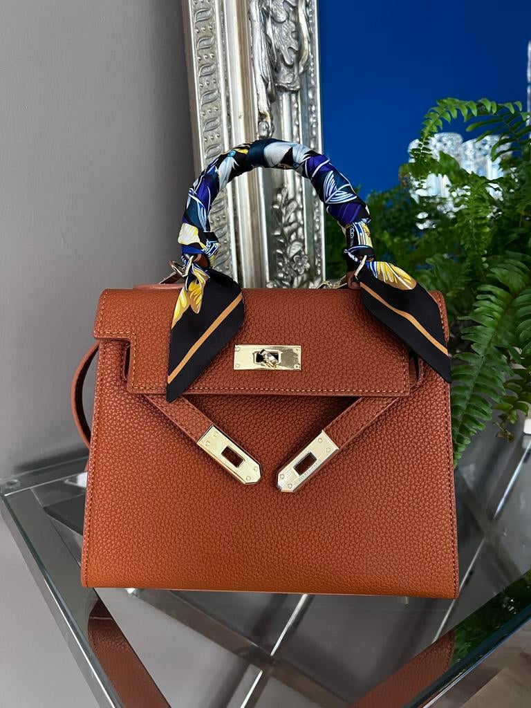 Bruine leren tas, Ophalen of Verzenden, Zo goed als nieuw, Bruin, Handtas