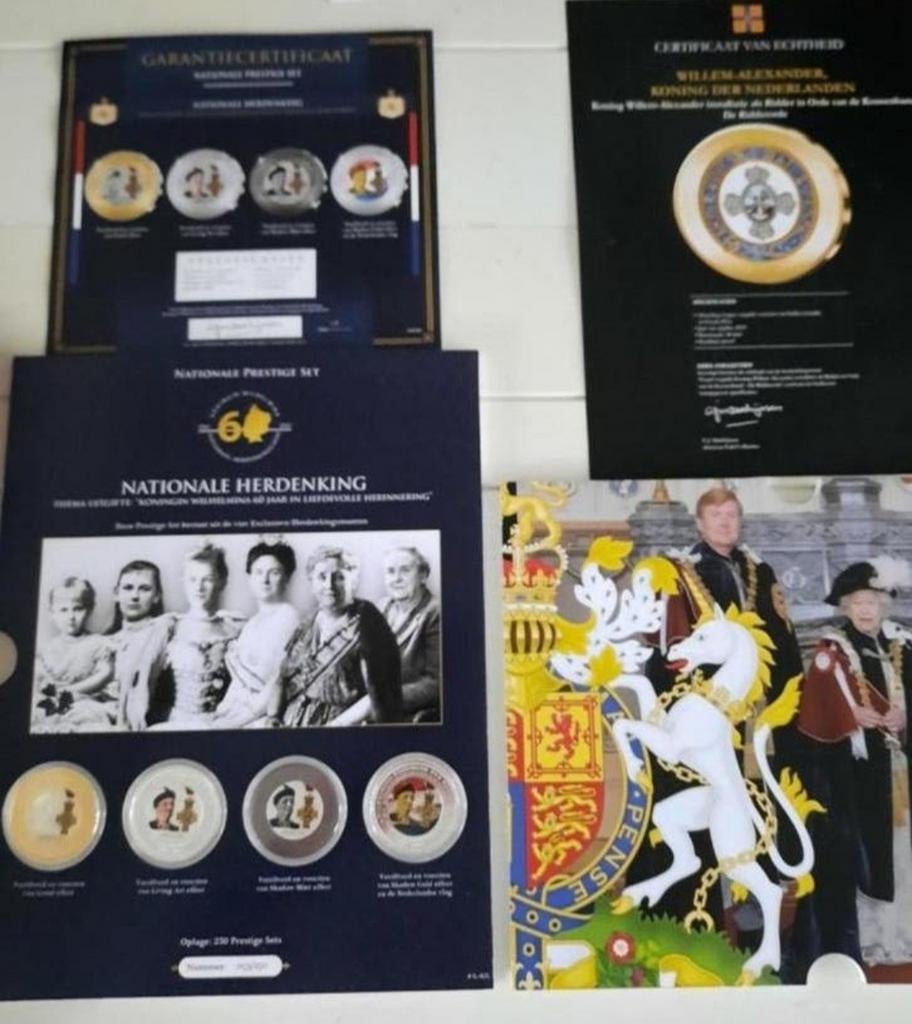 Munten Eurosets met Zilver Penning Nederland Wilhelmina, Zilver, Koningin Wilhelmina, 2½ gulden, Verzenden