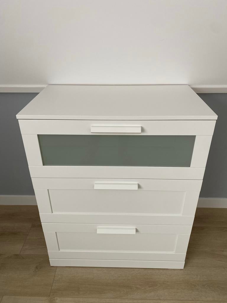 Witte ladekast met 3 laden - 78,5 x 46 x 95,5 cm, Ophalen, Gebruikt, 50 tot 100 cm, 3 of 4 laden