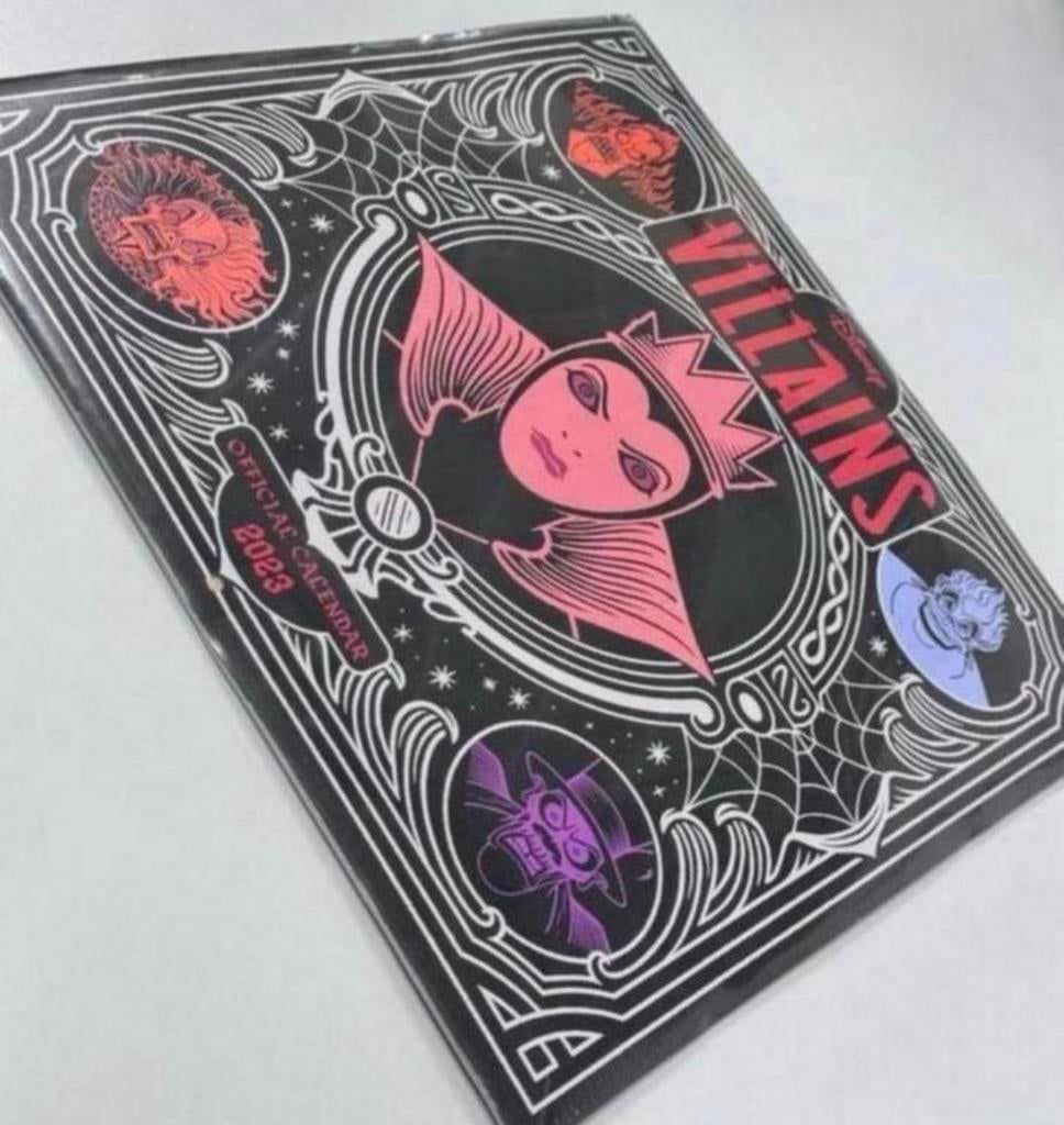 Disney Villains 2023 Calendar officiele kalender Lp formaat, Disney, Nieuw, Ophalen of Verzenden, H