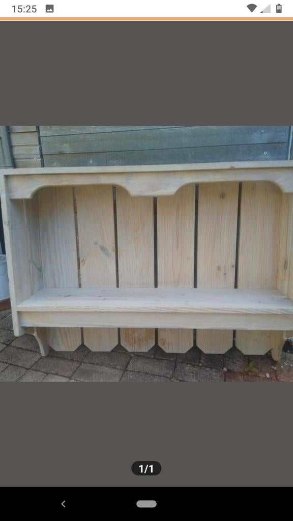 Leuke steigerhouten hangkast zgan, Ophalen, Zo goed als nieuw, Hout, Overige typen