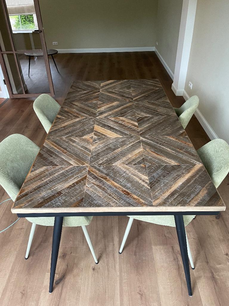 Eettafel rhombic woood bepurehome 180 x 90, Ophalen, 50 tot 100 cm, Zo goed als nieuw, 150 tot 200 cm