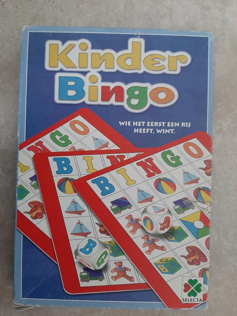 Kinder Bingo spel – met kaarten, dobbelstenen en fiches, Hobby en Vrije tijd, Gezelschapsspellen | Bordspellen, Vijf spelers of meer