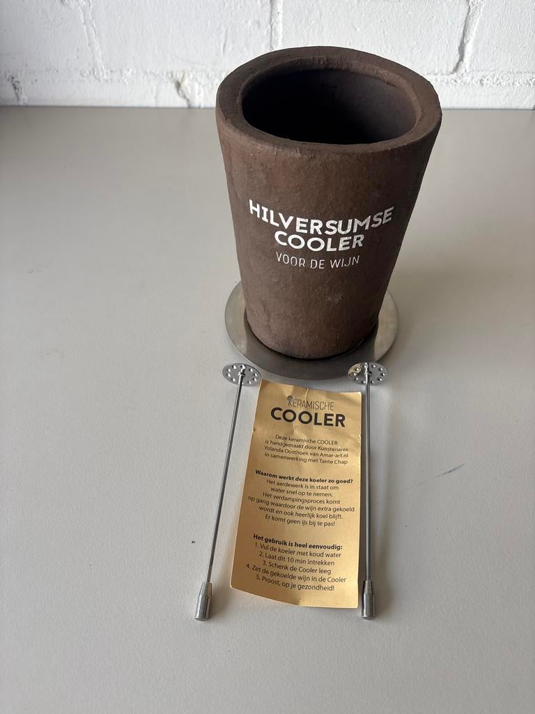 Nieuwe Hilversumse Keramische Wijnkoeler - 20 cm Hoog, Ophalen of Verzenden, Nieuw