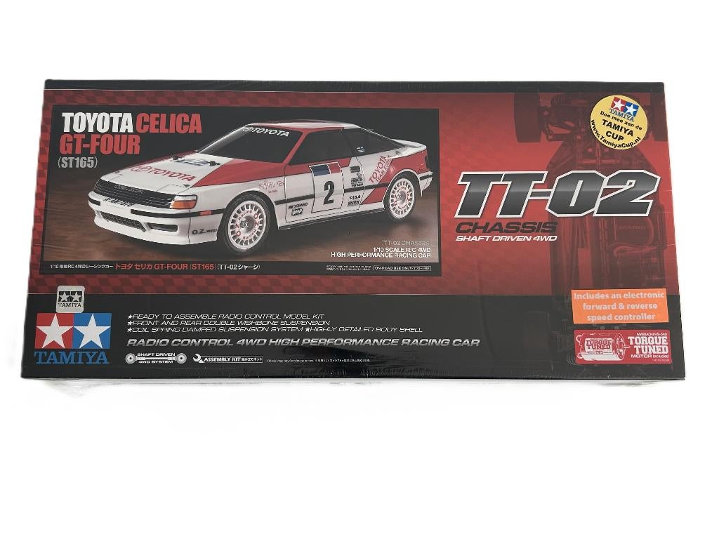 Tamiya 58718 1/10 R/C Toyota Celica GT-Four (ST165) TT-02 rc, Elektro, Nieuw, Ophalen of Verzenden, Schaal 1:10