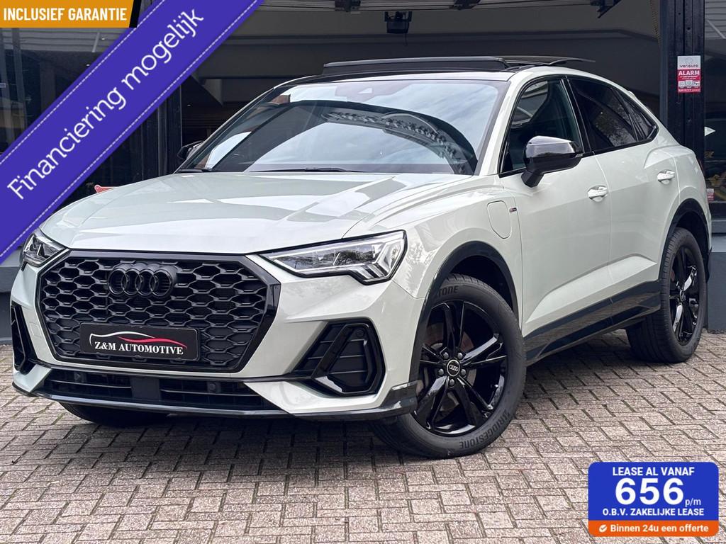Audi Q3 Sportback 45 TFSI e S-Line Aut*Pano*Matrix*Leder, Gebruikt, Zwart, Leder en Stof, Hybride Elektrisch/Benzine