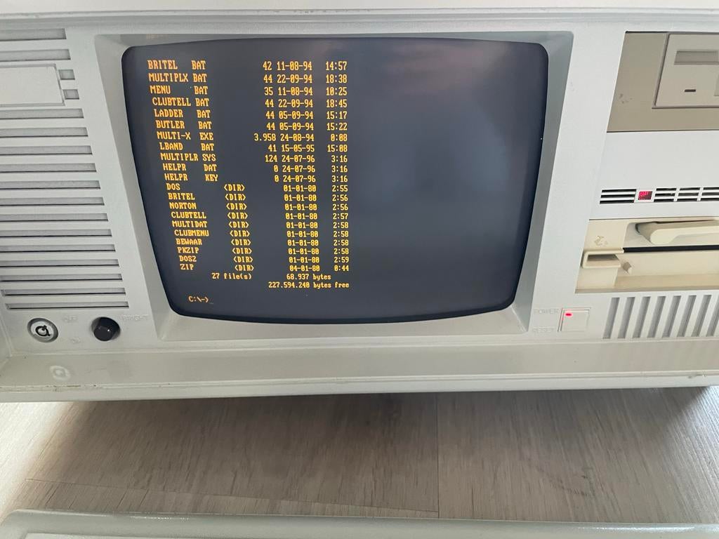 Vintage IBM Clone PC met MS-DOS en CF kaart als HD, Computers en Software, Ophalen