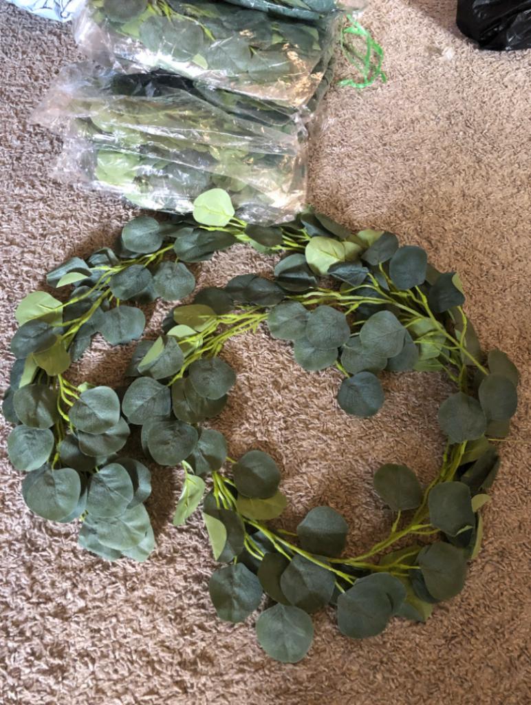 5x Kunst Eucalyptus Slinger / Nep Plant Namaak Bloem Tuin, Verzenden, Nieuw, Kunstplant