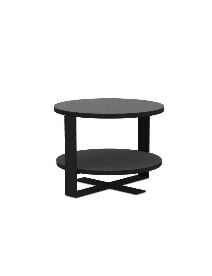 B&B Italia, bijzettafel, zwart, Design, Rond, 55 tot 75 cm, Zo goed als nieuw