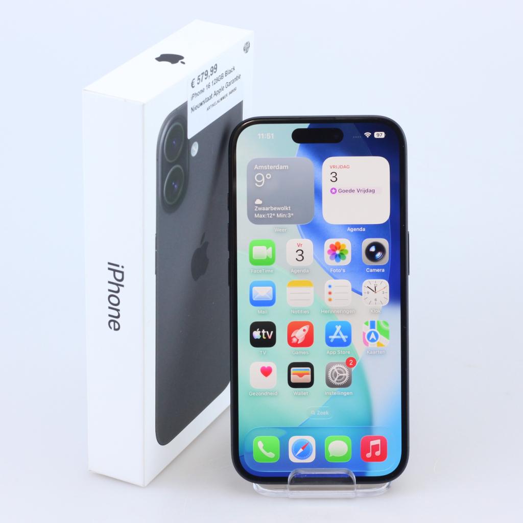 iPhone 16 128GB Black Nieuwstaat Apple Garantie, Apple, Zo goed als nieuw, Support@apple.com, One Apple Park Way
Cupertino, CA 95014
United States